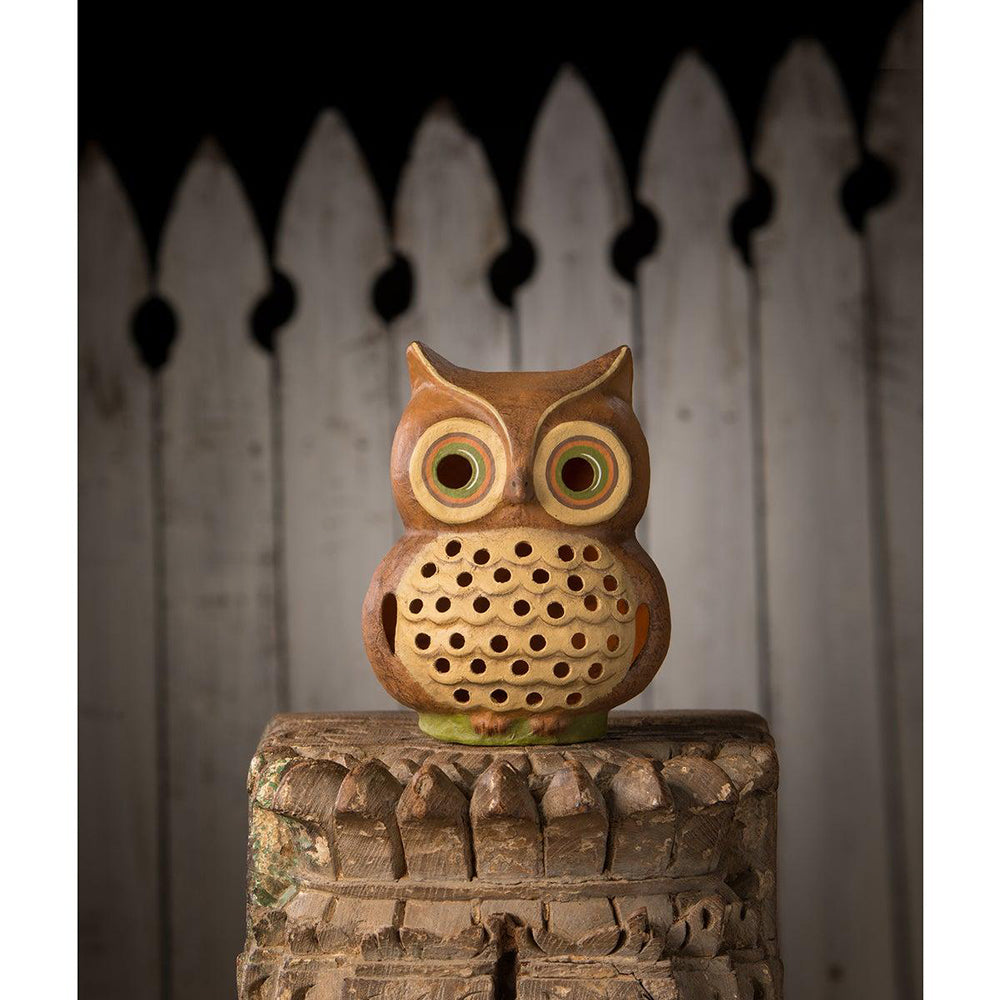 Shining Bright Owl Luminary by Bethany Lowe Designs image