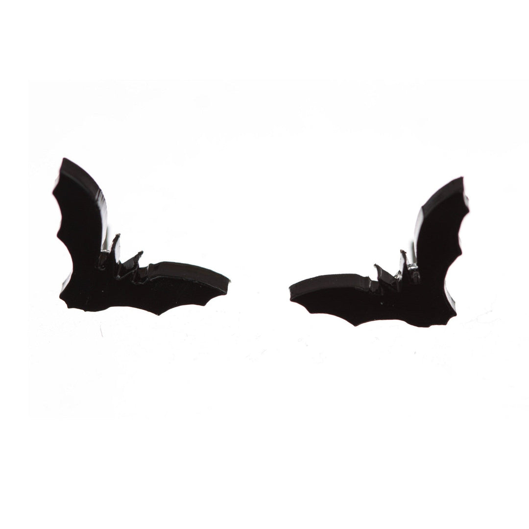 Bat Earrings in Solid Black