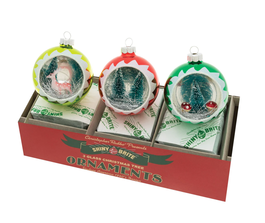 Holiday Splendor 3 Count 4.25" Diorama Ornaments by Shiny Brite