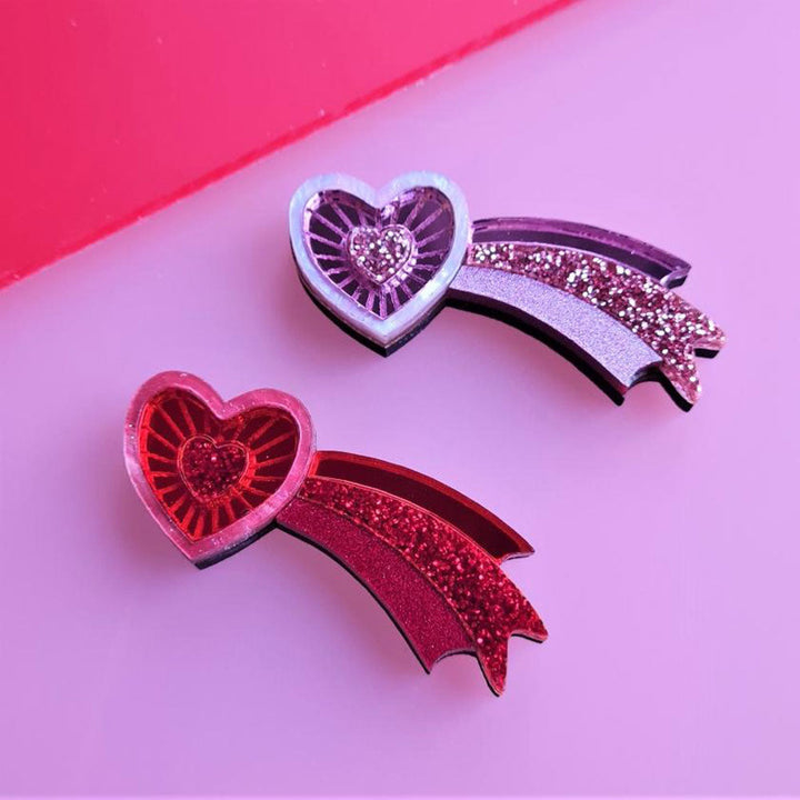 Shooting Heart Pin Brooch by Cherryloco Jewellery 2