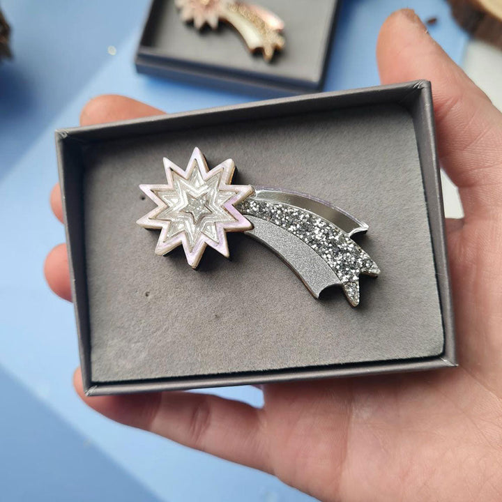 Shooting Star Pin Brooch by Cherryloco Jewellery 5