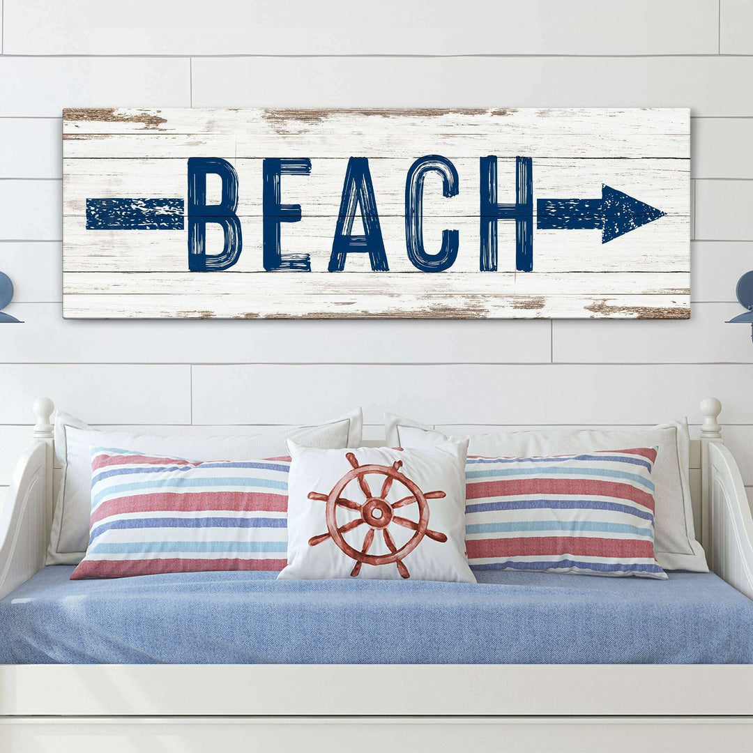 Shore Direction Arrow Beach Sign II