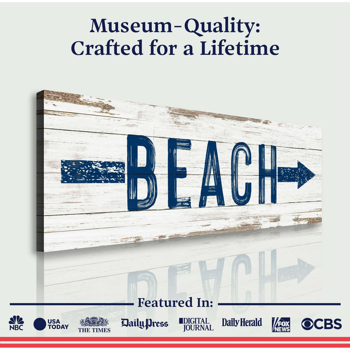 Shore Direction Arrow Beach Sign II