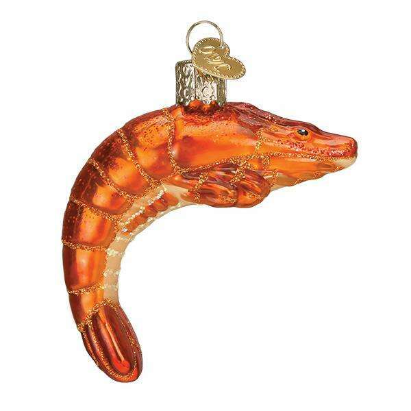 Old World Christmas Shrimp Blown Glass Ornament