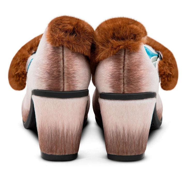 Siamese Cat Women's Mary Jane Mid Heels