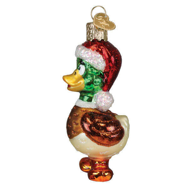 Old World Christmas Silly Santa Duck Blown Glass Ornament