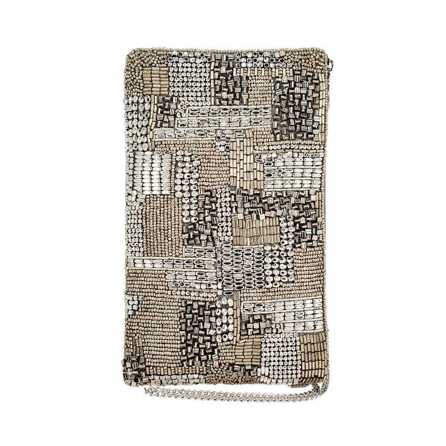 Silver Maze Crossbody Phone Bag by Mary Frances image