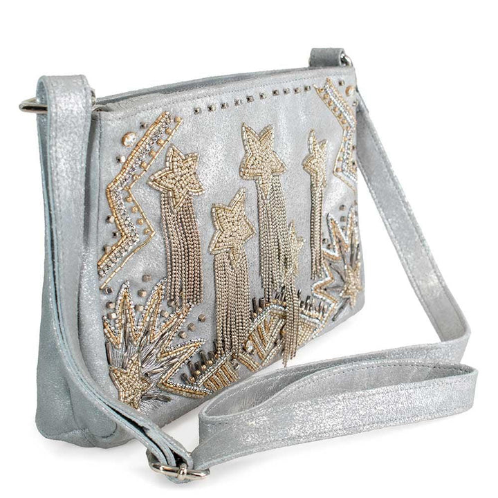 Silver Streak Crossbody Handbag by Mary Frances image 2