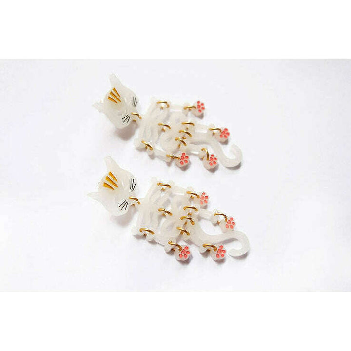 Skeleton Cat Earrings by Laliblue
