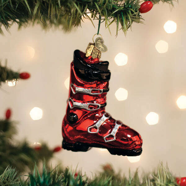 Old World Christmas Ski Boot Blown Glass Ornament