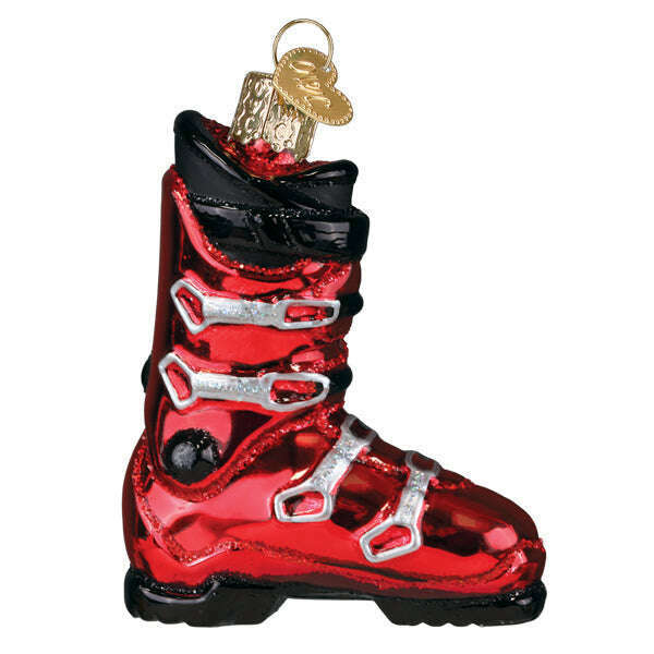 Old World Christmas Ski Boot Blown Glass Ornament