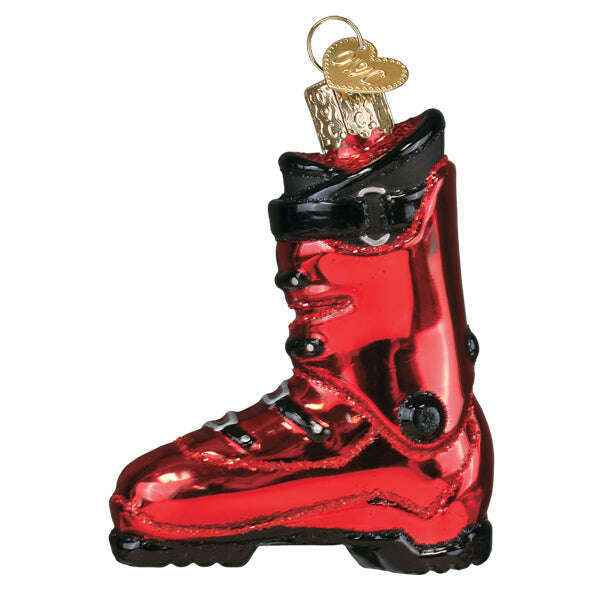 Old World Christmas Ski Boot Blown Glass Ornament