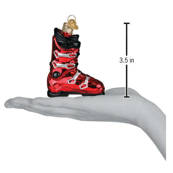 Old World Christmas Ski Boot Blown Glass Ornament