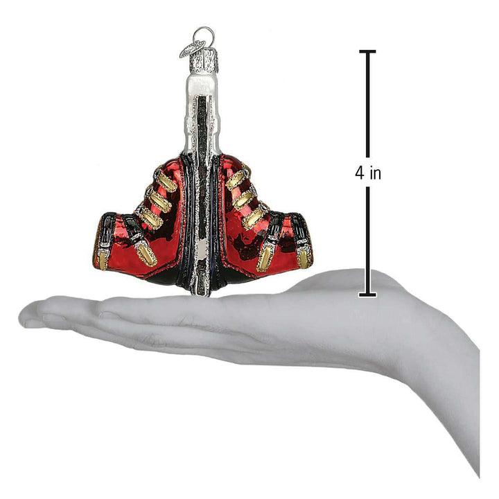 Old World Christmas Ski Boots Blown Glass Ornament