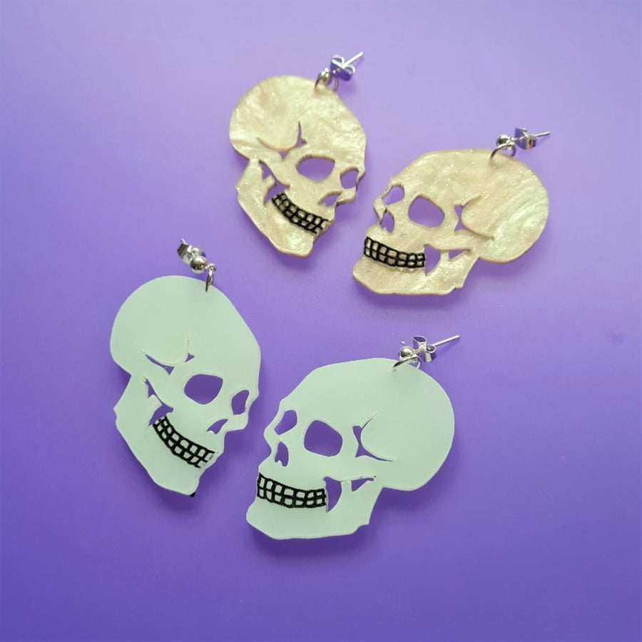 Skull Earrings by Cherryloco Jewellery
