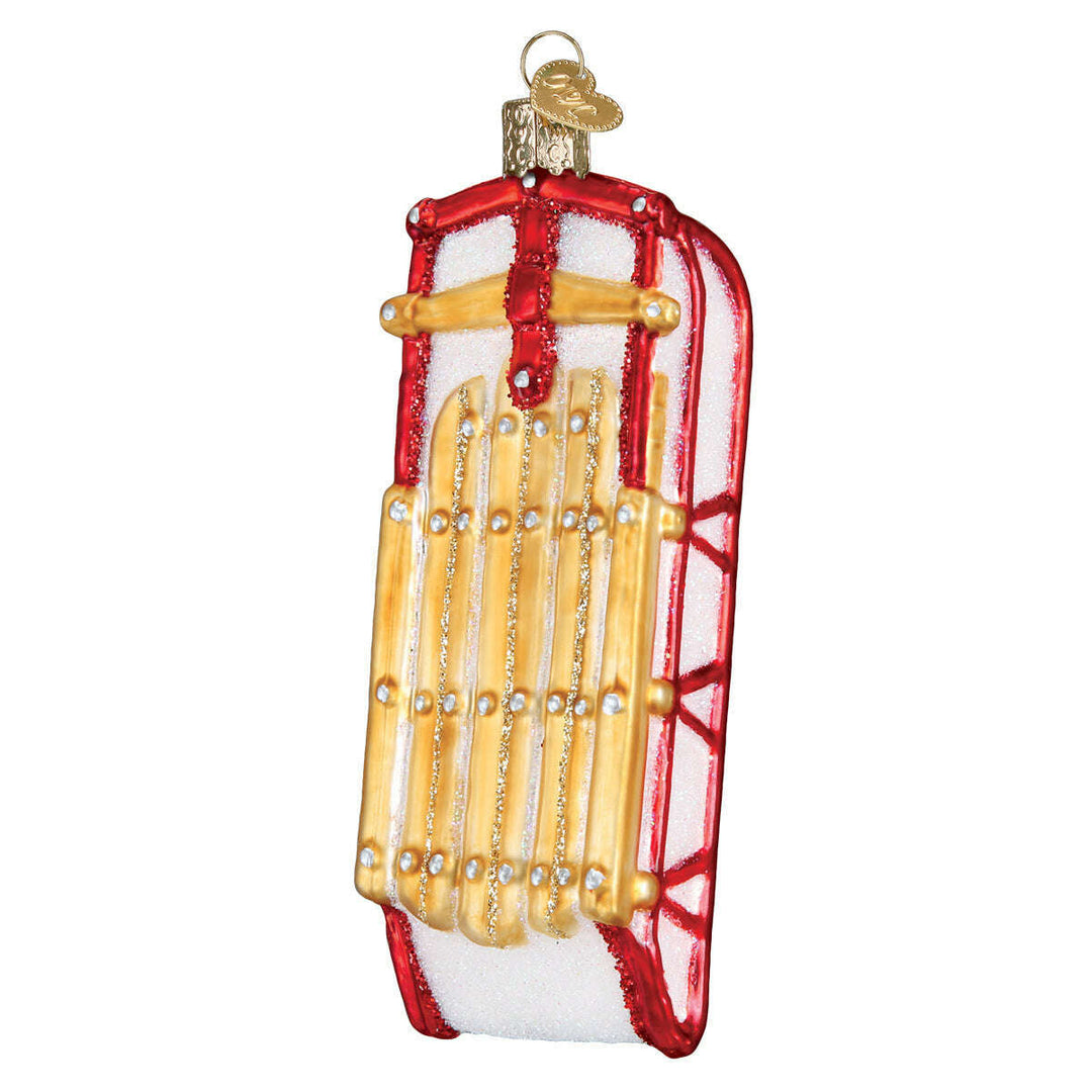 Old World Christmas Sled Blown Glass Ornament