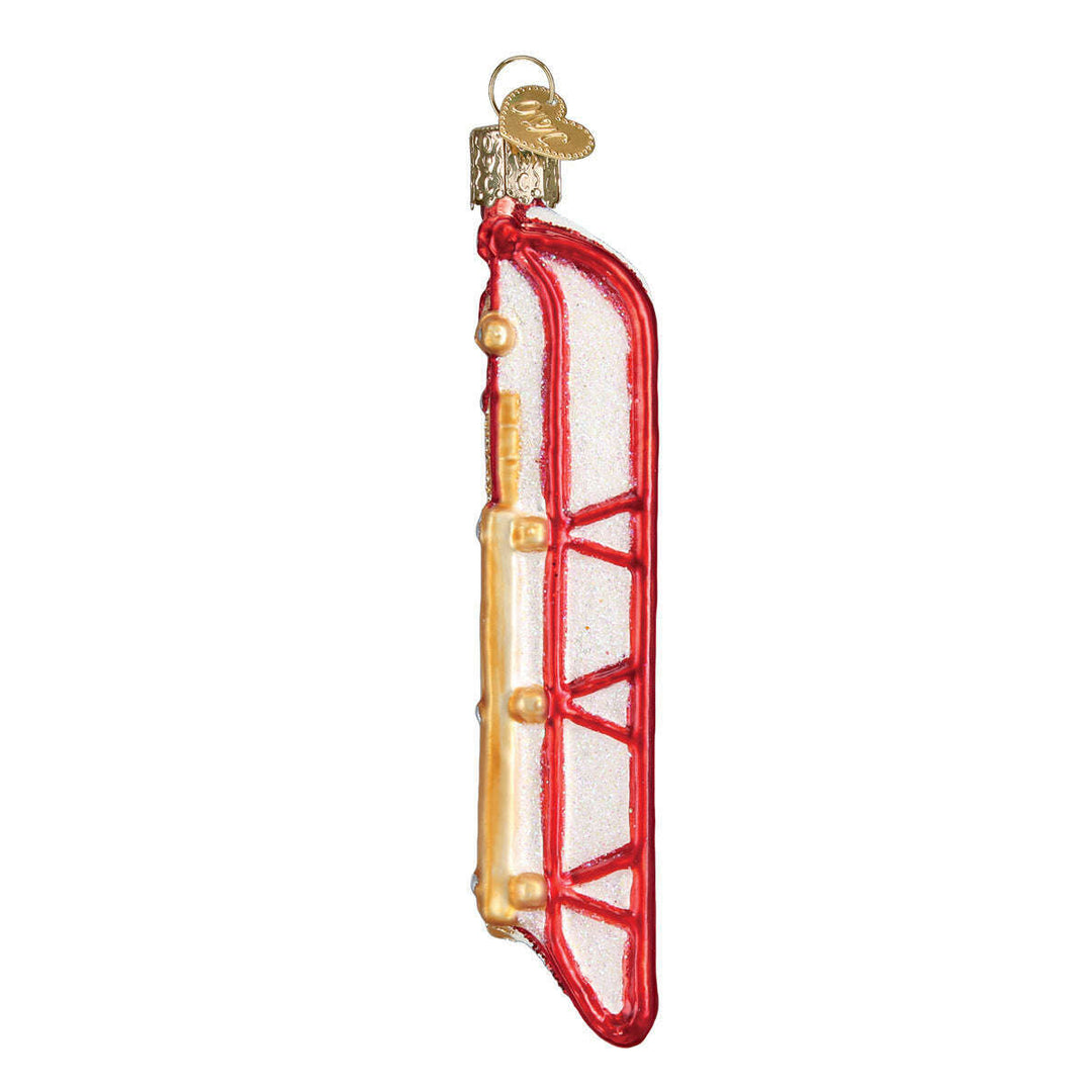 Old World Christmas Sled Blown Glass Ornament