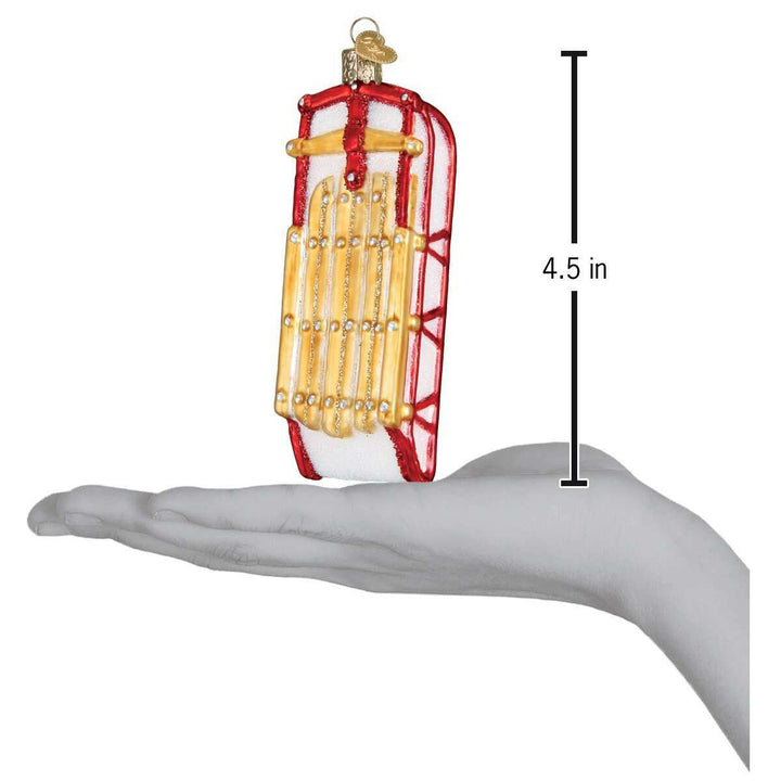 Old World Christmas Sled Blown Glass Ornament