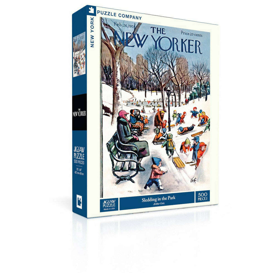 Sledding in the Park Jigsaw Puzzle