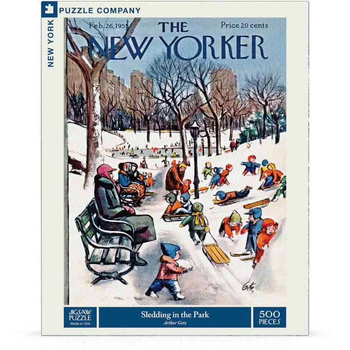 Sledding in the Park Jigsaw Puzzle