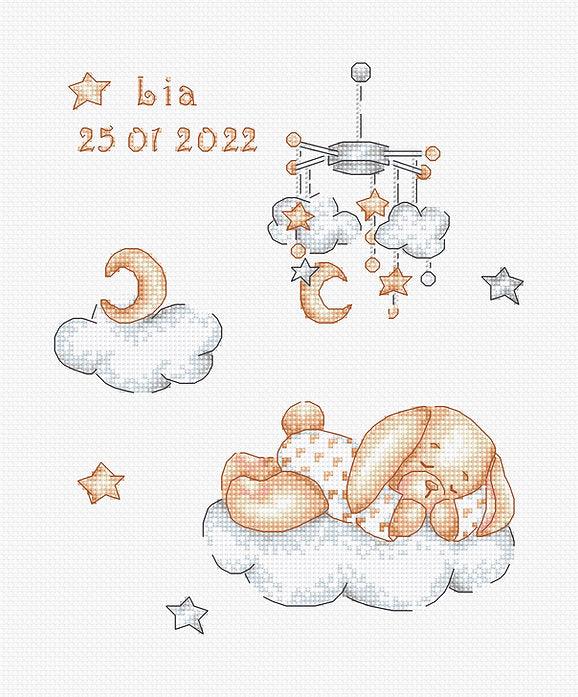 Sleepy B1193L Counted Cross-Stitch Kit