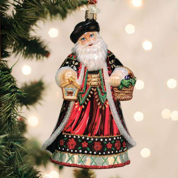 Old World Christmas Slovak Father Christmas Blown Glass Ornament