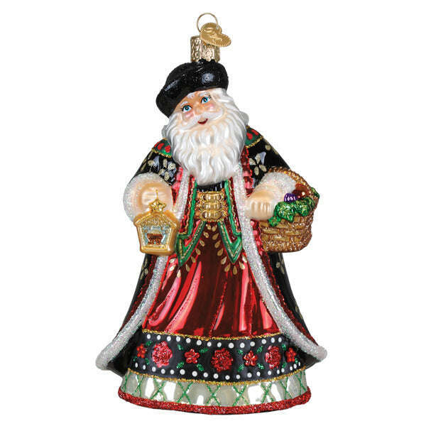 Old World Christmas Slovak Father Christmas Blown Glass Ornament