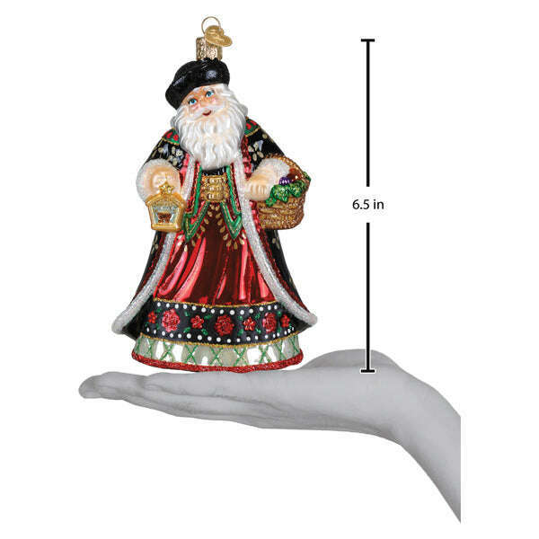Old World Christmas Slovak Father Christmas Blown Glass Ornament