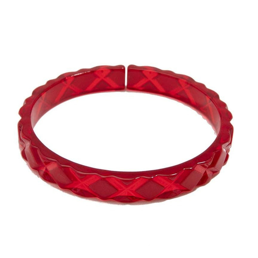 Small Quilted Resin Bangle Bracelet - Quirks!