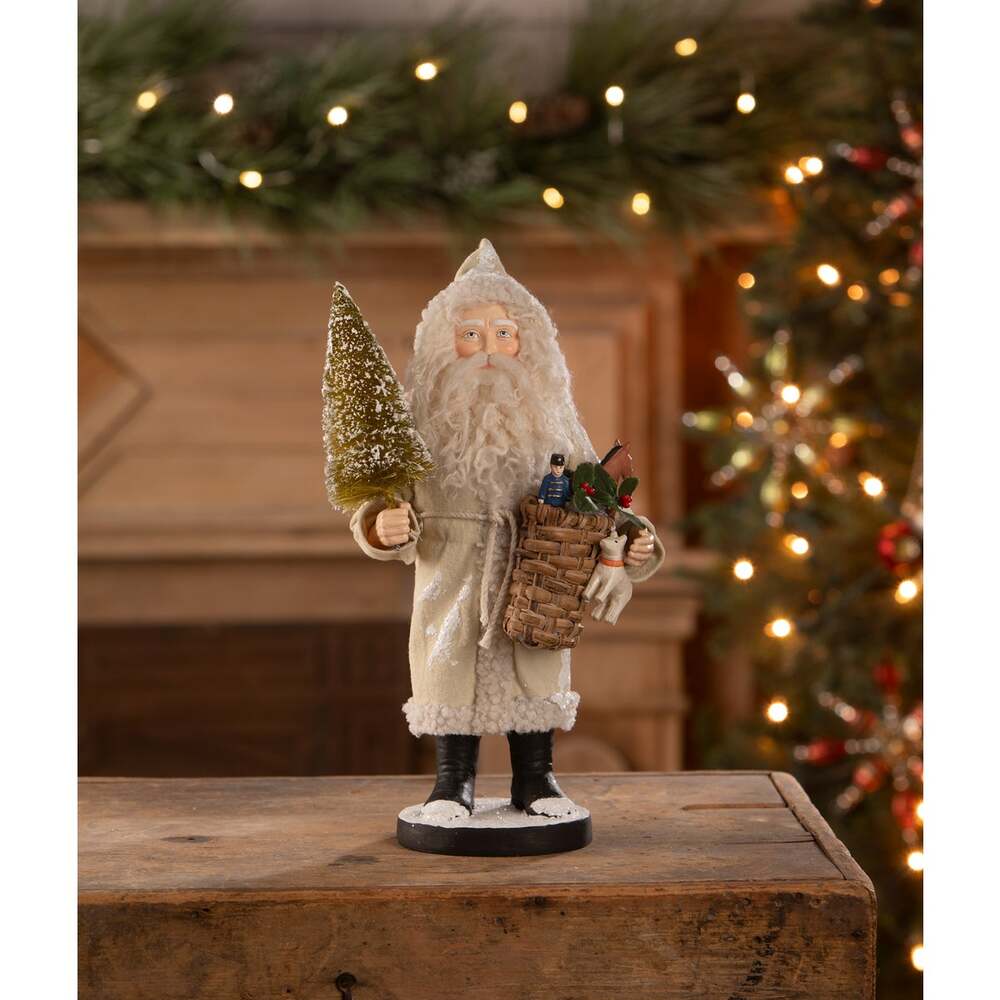 Small Santa with Toy Basket by Bethany Lowe Designs