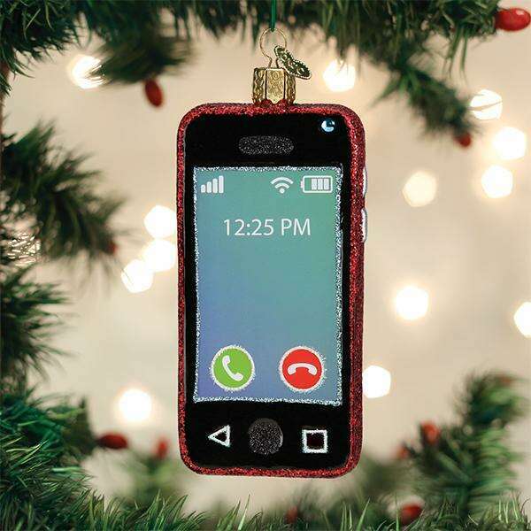 Old World Christmas Smartphone Blown Glass Ornament