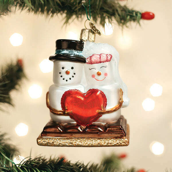 Old World Christmas S'mores in Love Blown Glass Ornament