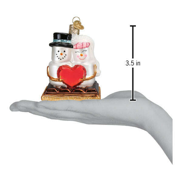 Old World Christmas S'mores in Love Blown Glass Ornament