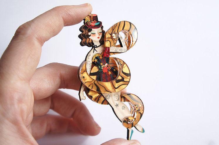 Snake Charmer Halloween Brooch by Laliblue - Quirks!