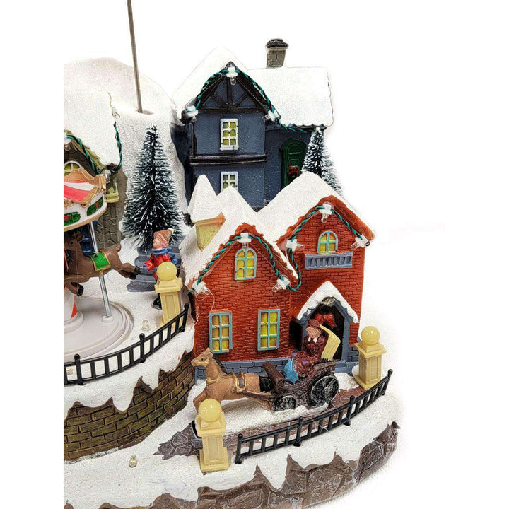 Snow-covered Village Christmas Decoration. Christmas Village F07M4-18