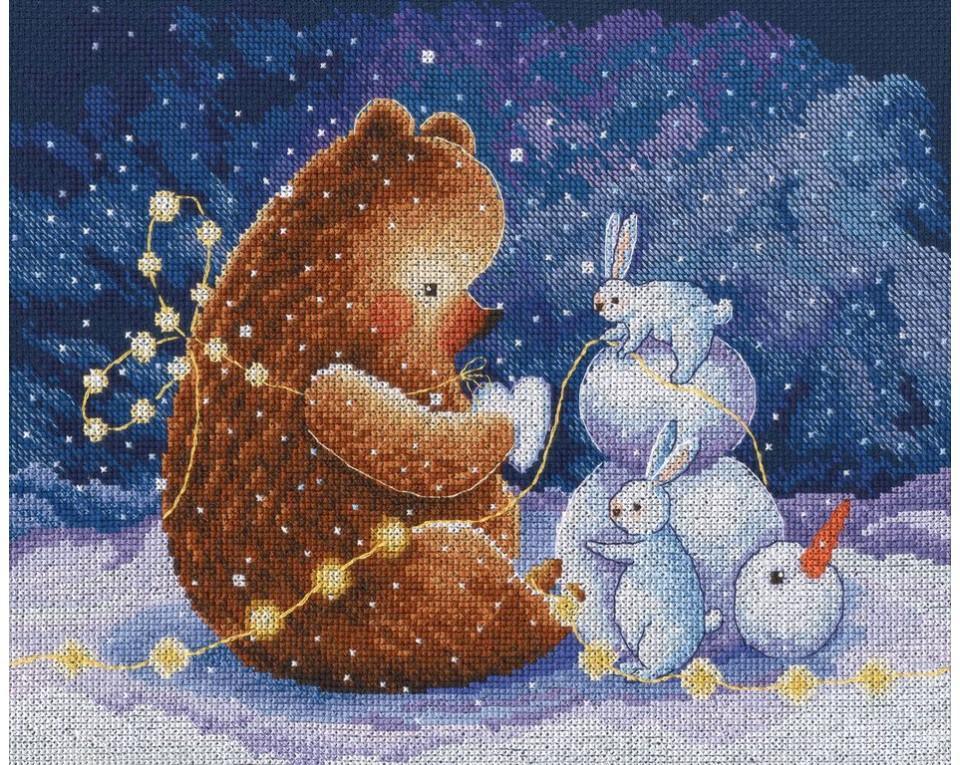 Snow heart M948 Counted Cross Stitch Kit