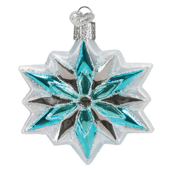 Old World Christmas Snowflake Blown Glass Ornament