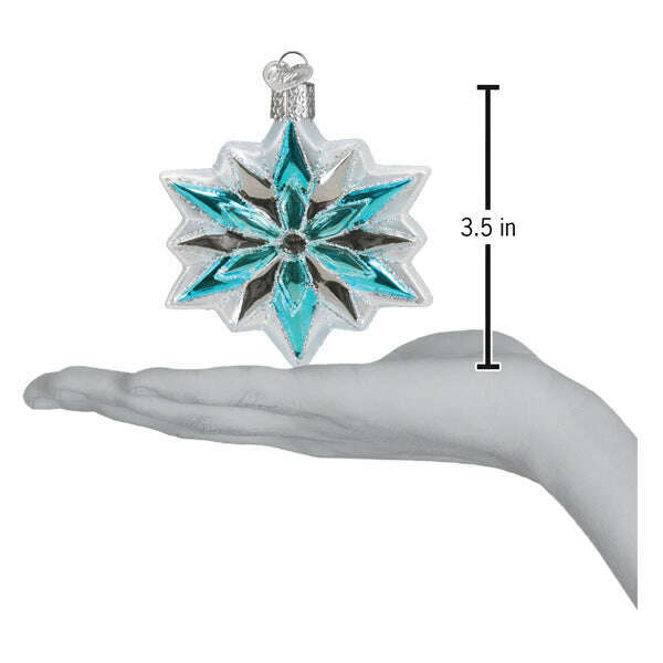 Old World Christmas Snowflake Blown Glass Ornament