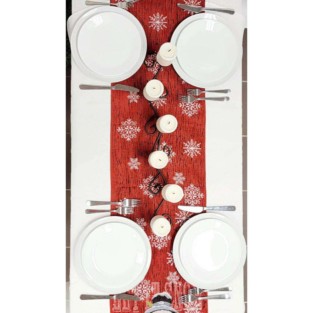 Snowman Christmas Red Table Runner F07M5-8F