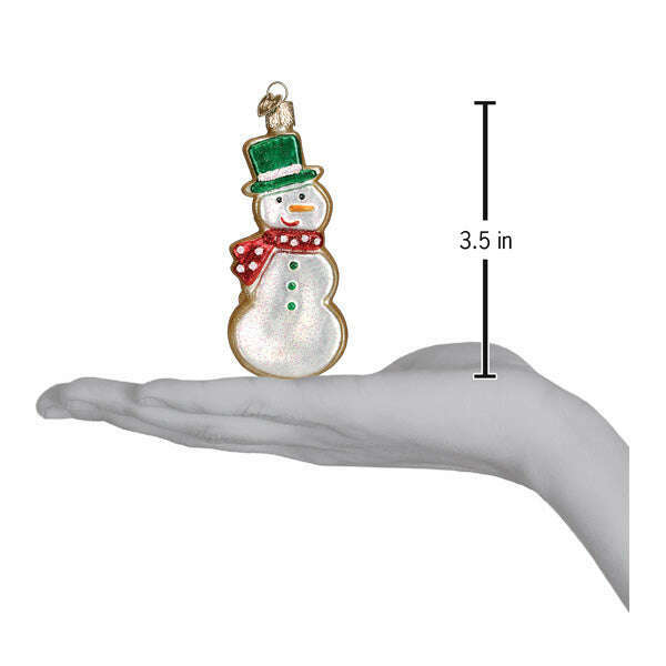 Old World Christmas Snowman Sugar Cookie Blown Glass Ornament