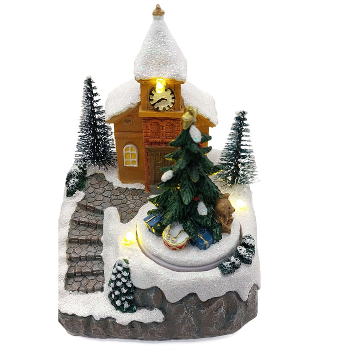 Snowy Church. Christmas Village Wizardi F07-N1-12-2704A