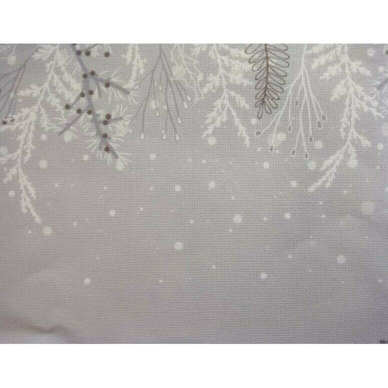 Snowy Pine Designer Printed AIDA Fabric. Canvas for embroidery with an applied background  KF-1180A
