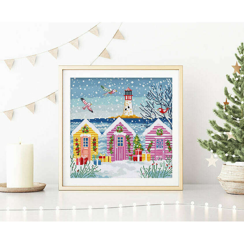Snowy Sea Cottage L9915 Counted Cross Stitch Kit