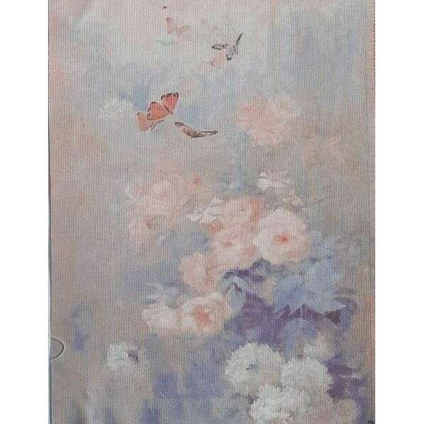 Soaring Petals Designer Printed AIDA Fabric. Canvas for embroidery with an applied background  KF-1120A
