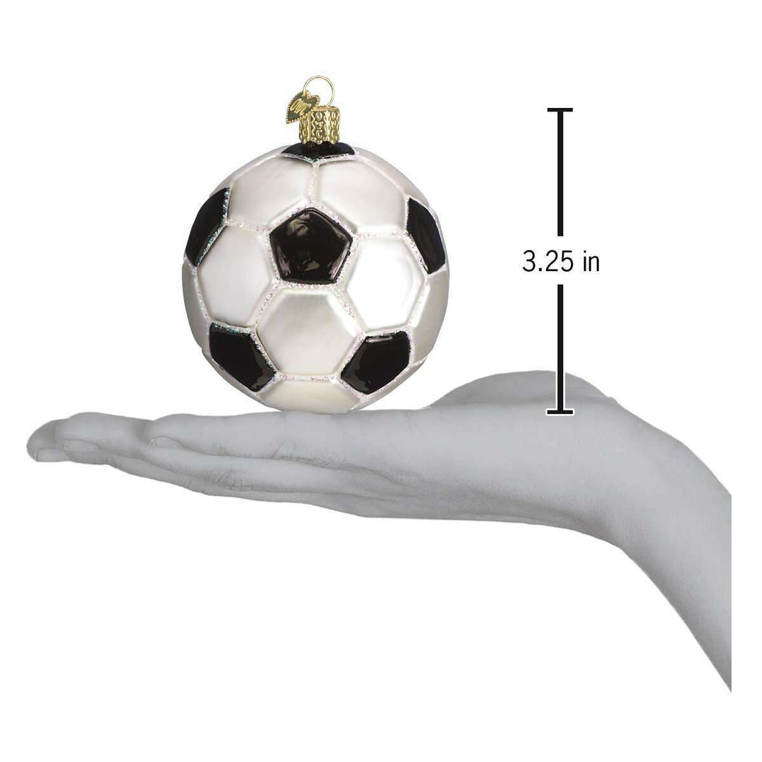 Old World Christmas Soccer Ball Blown Glass Ornament