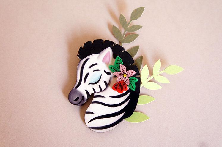 Solidarity Zebra Brooch by LaliBlue - Quirks!