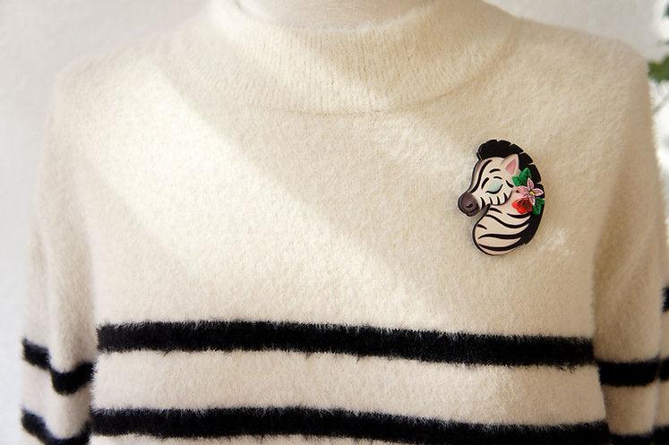 Solidarity Zebra Brooch by LaliBlue - Quirks!