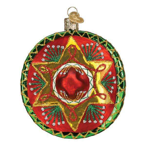Old World Christmas Sombrero Blown Glass Ornament