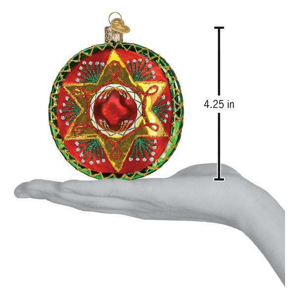 Old World Christmas Sombrero Blown Glass Ornament