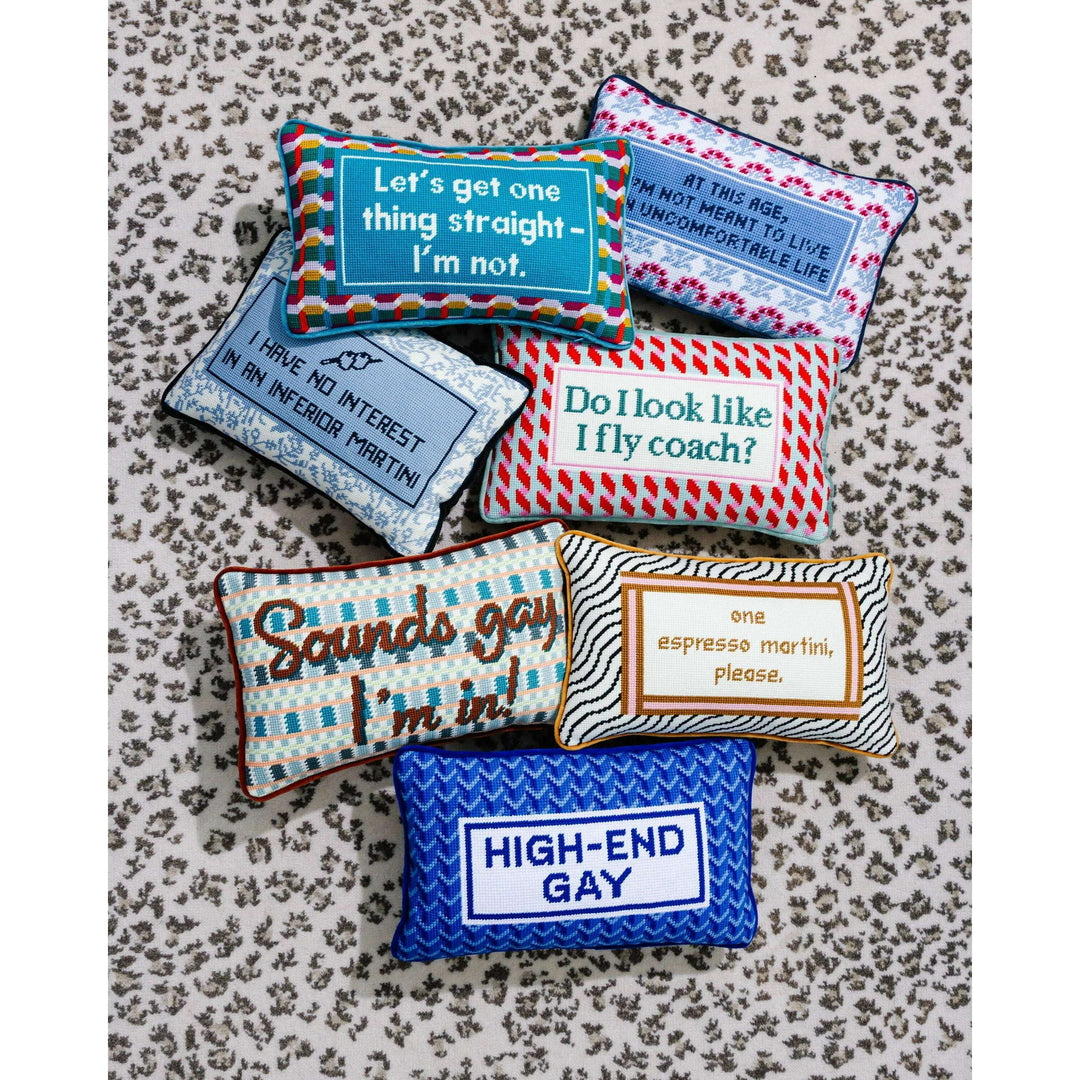 Sounds Gay Needlepoint Pillow